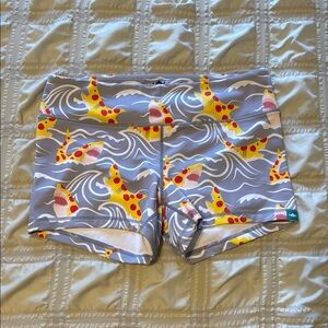 WODBOTTOM CrossFit Work Out Shorts Shortie PIZZA SHARK